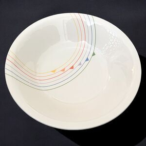 VTG HANKOOK Large 11.5" Serving Bowl Rainbow stripe RARE to find KOREA